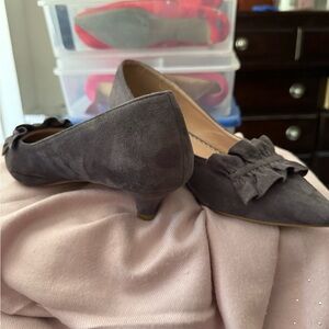 Grey 1/2 inch heels.